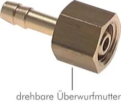 Schlauchtüllen mit Überwurfmutter, PN 16, Tülle, Schlauch, Messing, alle Größen