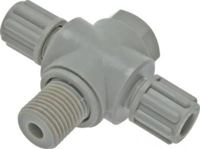 T-Einschraubverschraubungen (positionierbar) PP Anschlussprinzip 