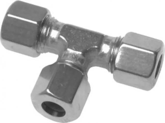 T-Schneidringverschraubung, Edelstahl Klemmring 1.4571 (NC), alle Größen von www.pneumatikshop-online.de