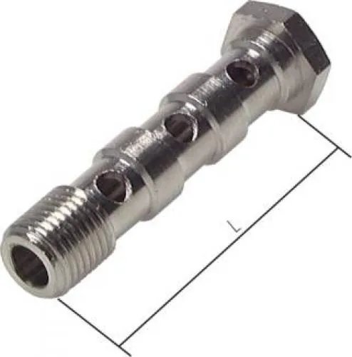 Hohlschrauben zylindrisches Gewinde 3-fach für CK-Verschraubungen Messing vernickelt, alle Größen von www.pneumatikshop-online.de