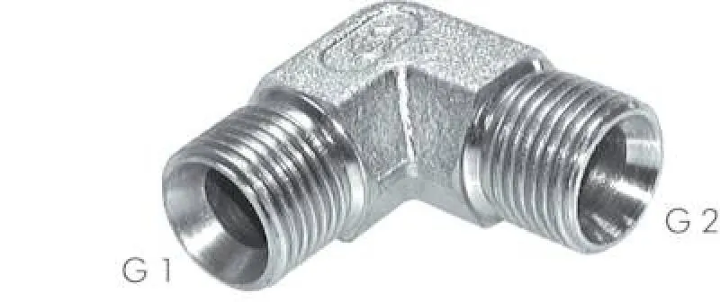 Winkel Stahl verzinkt mit Zollgewinde (60° Universaldichtkegel) bis 400 bar, alle Größen von www.pneumatikshop-online.de