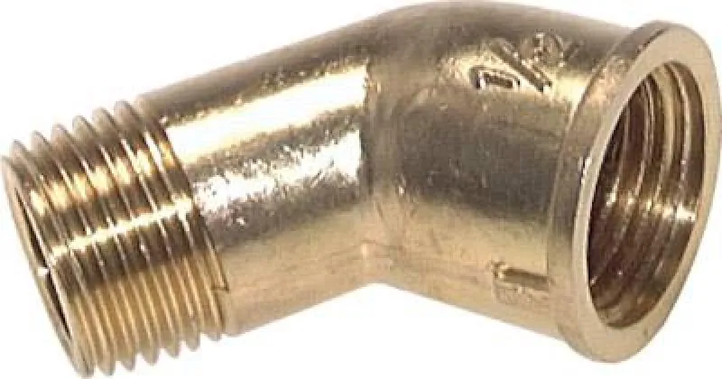 Einschraubwinkel 45° Messing mit Innen-​ und Außengewinde bis 16 bar, alle Größen von www.pneumatikshop-online.de