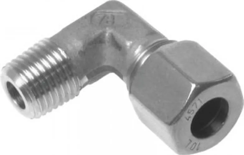 Winkel-Einschraubverschraubungen (R-Gewinde / G-Gewinde), Edelstahl 1.4571, alle Größen von www.pneumatikshop-online.de