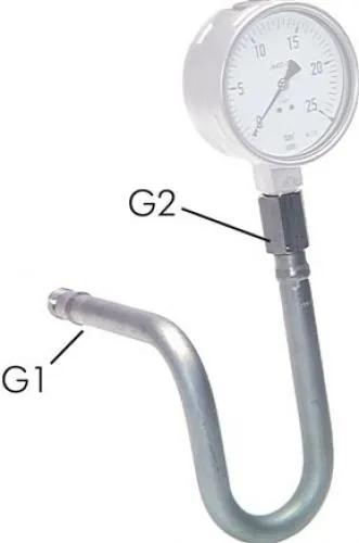 Wassersackrohr in U-Form aus Stahl (schwarz/phosphatiert) nach DIN 16282