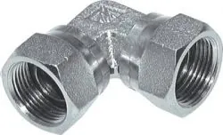 Winkel-Verschraubungen Stahl verzinkt mit Zollgewinde (60° Universaldichtkegel), bis 575 bar, Winkelverschraubung, Verschraubung, alle Größen