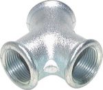 Luftweiche Y-Verteiler Temperguss verzinkt 2-​fach mit IG bis 25 bar, alle Größen von www.pneumatikshop-online.de