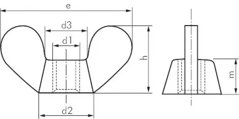 Flügelmutter DIN 315 Temperguss verzinkt, alle Größen