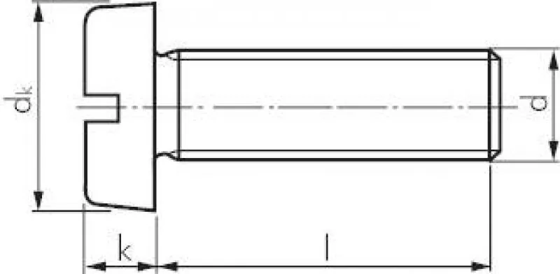 Zylinderschrauben mit Schlitz Stahl verzinkt 4.8 DIN 84 / ISO 1207, alle Größen