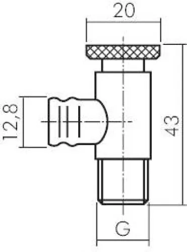 Zeichnung Ablass- und Entlüftungsventil Messing mit Tülle PN 25 alle Größen