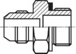 Doppelnippel mit metrischem Gewinde / JIC-Gewinde, bis 310 bar, V4A, Nippel, HD-Nippel, alle Größen
