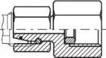 Manometerverschraubungen mit Dichtkegel (zum Aufschrauben auf eine Verschraubung), Stahl verzinkt, alle Größen, Schneidring, Schneidringverschraubung, Reduziereinsatz, Klemmring, Klemmringverschraubung