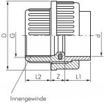 Verschraubungen mit Klebemuffe & Innengewinde, PVC-U (nur für Kunststoffgewinde), PN 16