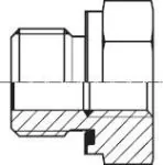 Hydraulik-Gewindereduzierungen mit zylindrischem Innen- und Außengewinde, bis 630 bar, Stahl verzinkt, Elastomerdichtung, Reduzierung, alle Größen