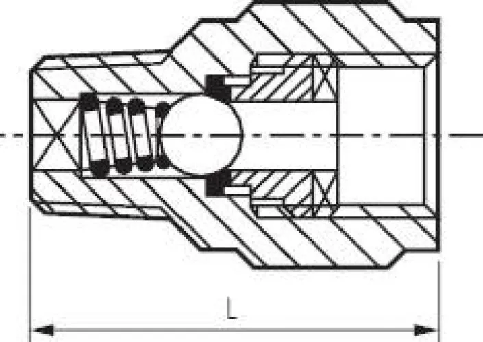 Mini-Rückschlagventile mit Feder – Messing vernickelt, PN 10, alle Größen