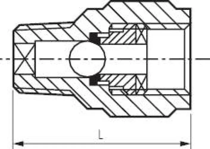 Mini-Rückschlagventile ohne Feder – Messing vernickelt, PN 10, alle Größen