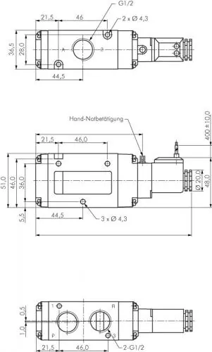 3/2-Wege Magnetventil mit Federrückstellung G 1/2" – SF6000 & YPC
