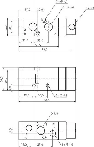 5/2-Wege & 5/3-Wege Pneumatikventile G 1/4" – Baureihe SF4000 von YPC