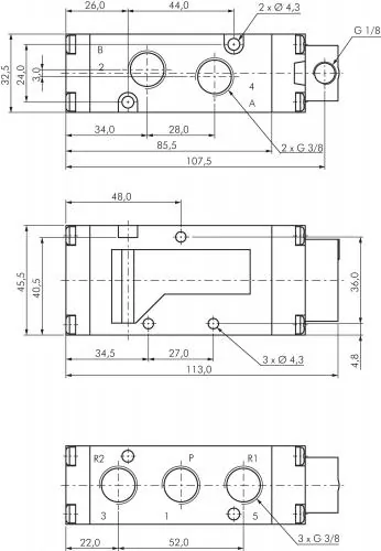 5/2-Wege & 5/3-Wege Pneumatikventile G 3/8" – Baureihe SF5000 von YPC