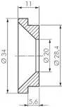 Ersatzdichtungen für starre / drehbare Kompressorkupplungen, 42 mm, Elastomer
