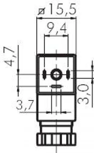 Normstecker für Magnetspulen mit Schutzbeschaltung & LED-Anzeige