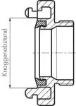 Storz-Kupplungen mit Schlauchstutzen, STORZ, Kupplung, drehbar, Werkstoff 1.4581, Edelstahl, alle Größen