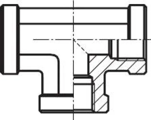 Detailaufnahme des präzisen Innengewindes und der Materialprägung