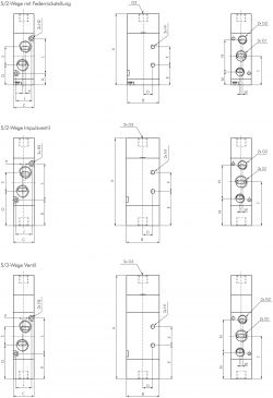 5/2-Wege & 5/3-Wege Pneumatikventile G 1/2", Baureihe RV40