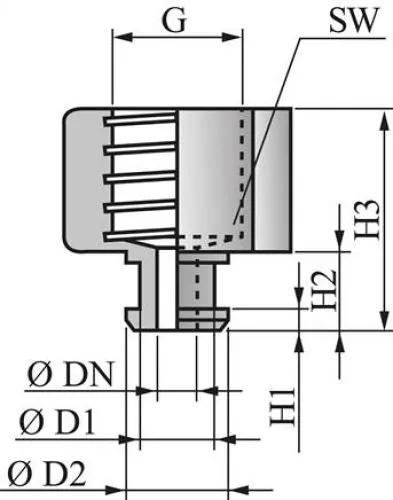 Saugerhalter für Flachsauger, Ovalsauger und Balgsauger P-Serie Form 4