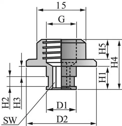 Saugerhalter für Flachsauger, Ovalsauger und Balgsauger P-Serie Form 5