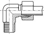 Winkel-Einschraubverschraubungen (R-Gewinde / G-Gewinde), Klemmring Edelstahl 1.4571 (NC), alle Größen, Winkelschneidringverschraubung, Schneidring, Schneidringverschraubung, Reduziereinsatz, Klemmring, Klemmringverschraubung