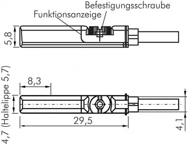 Zylinderschalter – T-Nut (5mm, nicht durchgehend) Typ B für Pneumatik-ISO-Zylinder, alle Typen