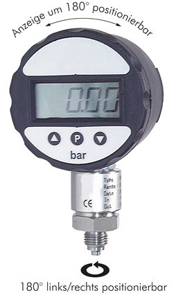 Digital-Manometer mit Batterie, Klasse 0,5 Pneumatikshop