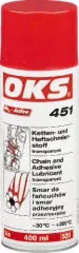 OKS® 450 / 451 Ketten- und Haftschmierstoff | Transparent, schleuderfest, 400ml Spray & Gebinde