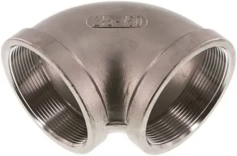 Edelstahl Winkel 90° IG, 1.4408 (V4A), gegossen, PN 16 & NPT-Option