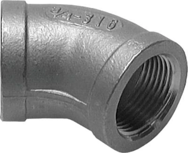 Edelstahl Winkel 45° IG, 1.4408 (V4A), gegossen, PN 16, alle Größen