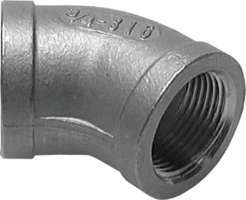 Edelstahl Winkel 45° IG, 1.4408 (V4A), gegossen, PN 16, alle Größen