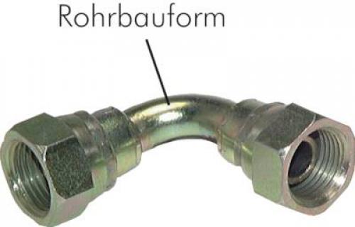 Winkelverschraubungen Stahl verzinkt Hochdruck mit Zollgewinde (60° Universaldichtkegel) bis 575 bar,  alle Größen