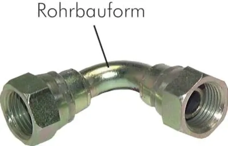 Hochdruck Winkelverschraubung 90° Stahl verzinkt, Zollgewinde (60° Dichtkegel), bis 575 bar