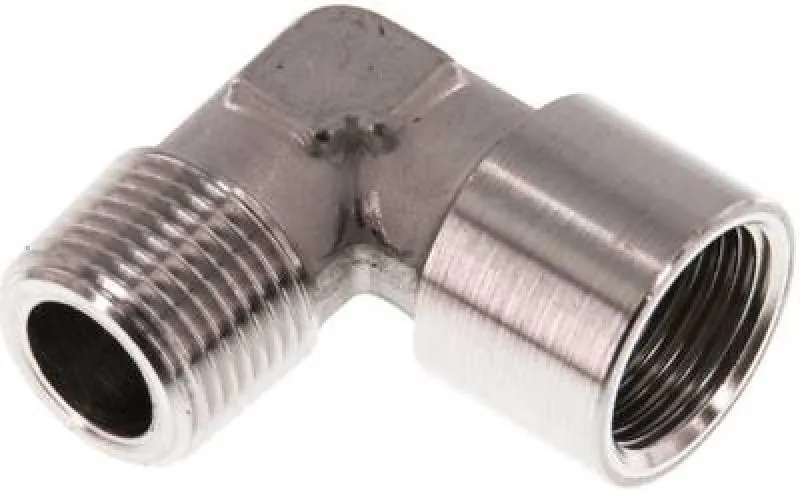 Edelstahl Einschraubwinkel 90° IG/AG, 1.4404 (V4A), geschmiedet, bis 150 bar