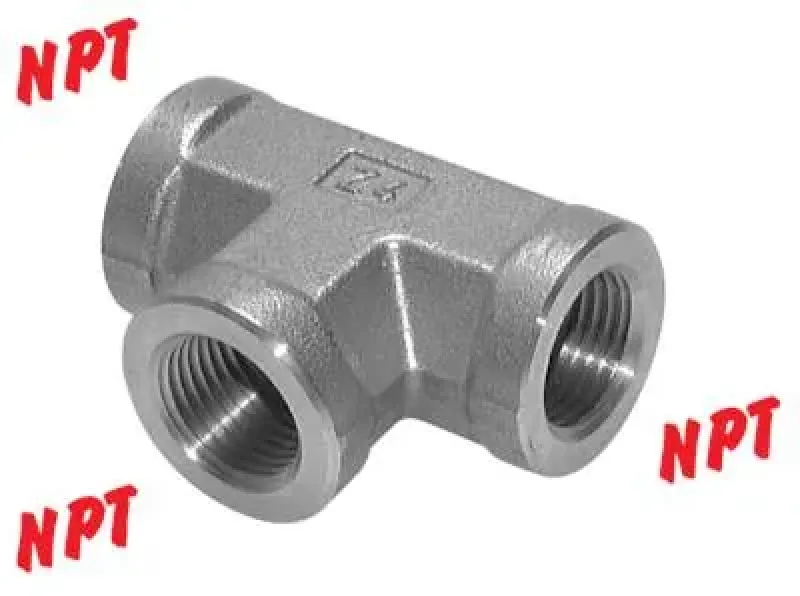 Hochdruck T-Stück Edelstahl V4A (1.4404), NPT-Innengewinde, bis 345 bar