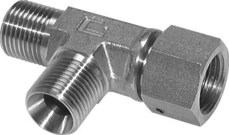 Hochdruck T-Verschraubung Edelstahl V4A, 60° Dichtkegel, bis 475 bar, alle Größen
