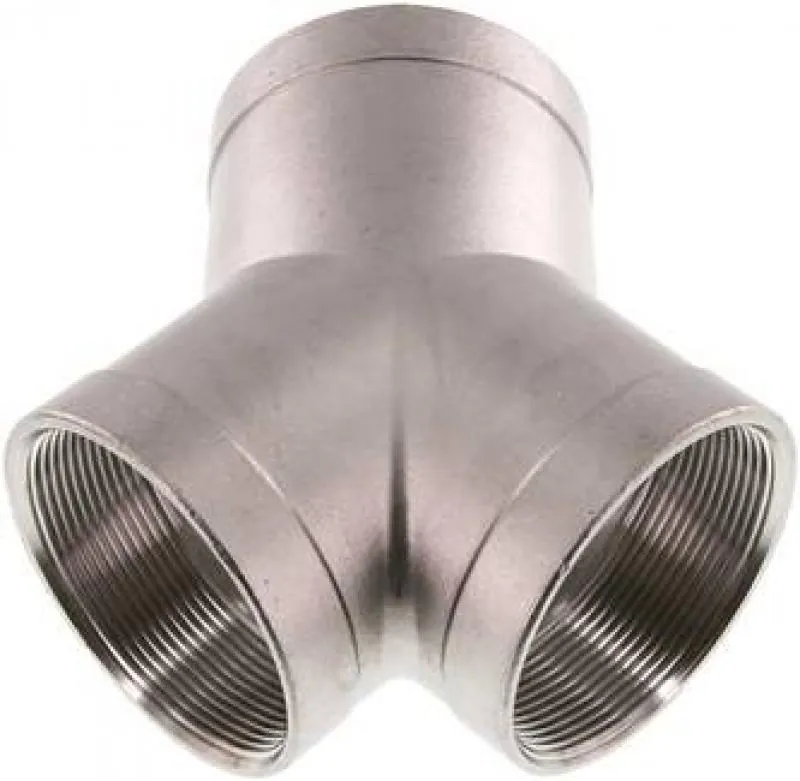Luftweiche / Y-Verteiler Edelstahl 1.4408, 2-fach, Innengewinde (IG), bis 16 bar