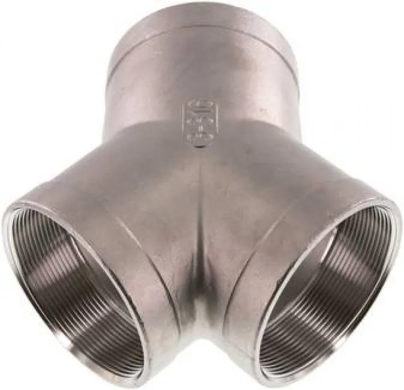 Luftweiche / Y-Verteiler Edelstahl 1.4408, 2-fach, Innengewinde (IG), bis 16 bar