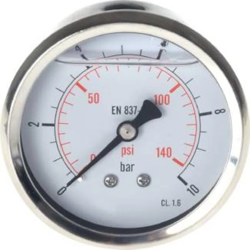 Eco-Line Glyzerinmanometer Ø 63 mm, Anschluss hinten (axial), Klasse 1.6, vibrationsfest