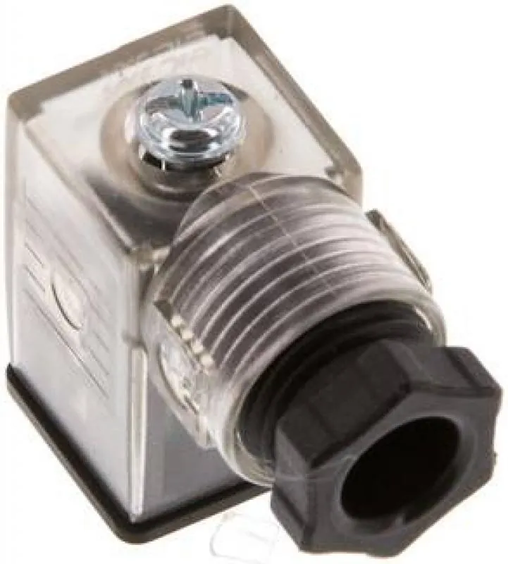 Normstecker für Magnetspulen (mit Schutzbeschaltung & LED-​Anzeige), alle Typen