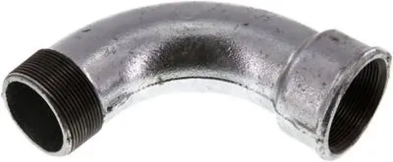 Temperguss Bogen 90° lang verzinkt IG/AG, Typ 1/G4, PN 25, alle Größen