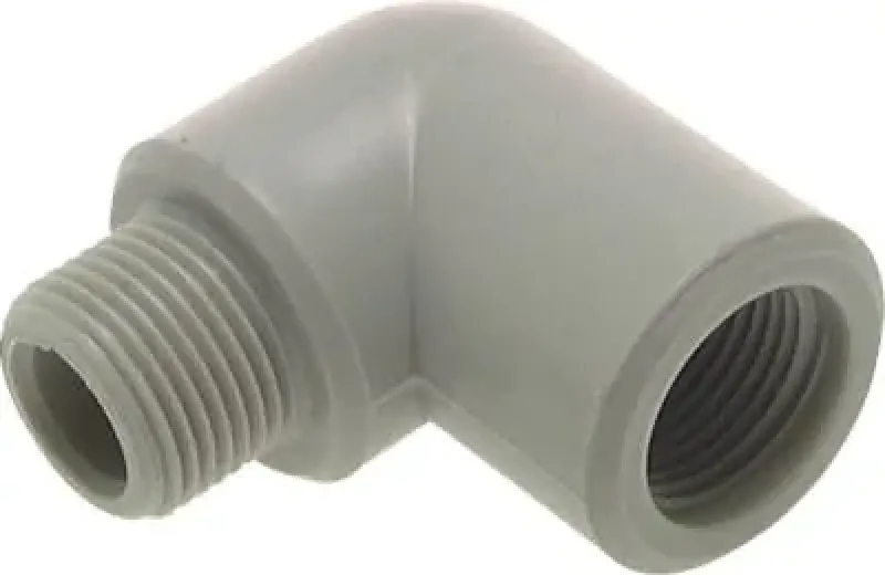 PP Einschraubwinkel 90° mit Innen- und Außengewinde, PN 10, alle Größen
