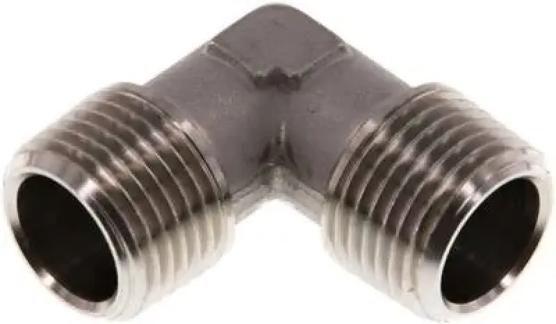 Edelstahl Winkel 90° AG, 1.4404 (V4A), geschmiedet, bis 150 bar, alle Größen