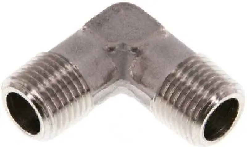 Edelstahl Winkel 90° AG, 1.4404 (V4A), geschmiedet, bis 150 bar, alle Größen