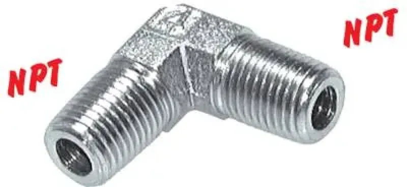 Hochdruck Winkel 90° Stahl verzinkt, NPT-Außengewinde (AG), bis 420 bar, alle Größen